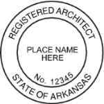 SARSIAS - Shiny R-542 Self-Inking Arkansas Architect Seal