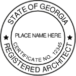 SGASIAS - Shiny R-542 Self-Inking Georgia Architect Seal