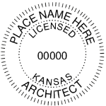 SKSSIAS - Shiny R-542 SElf-Inking Kansas Architect Seal