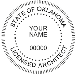 SOKSIAS - Shiny R-542 Self-Inking Oklahoma Architect Seal