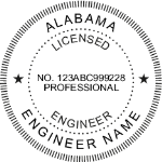 SALES - Shiny R-542 Self-Inking Alabama Engineer Seal