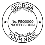 SGAES - Shiny R-542 Self-Inking Georgia Engineer Seal