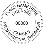 SKSES - Shiny R-542 Self-Inking Kansas Engineer Seal