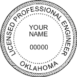 SOKES - Shiny R-542 Self-Inking Oklahoma Engineer Seal